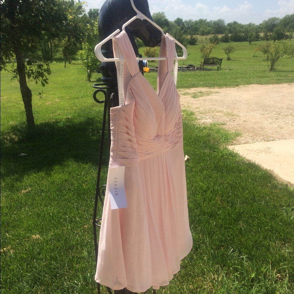 Azazie Bridesmaid dress-Blushing Pink